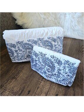 Global Home Embroidered Floral Cotton Flat Sheet Twin & Pillowcase Bedding Set
